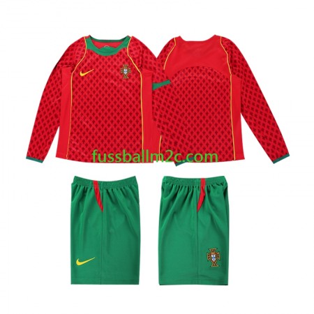 Fußballtrikots Portugal 2004 Retro Kinder Heim Trikotsatz Langarm Fußballtrikots Portugal 2004 Retro Kinder Heim Trikotsatz Langarm